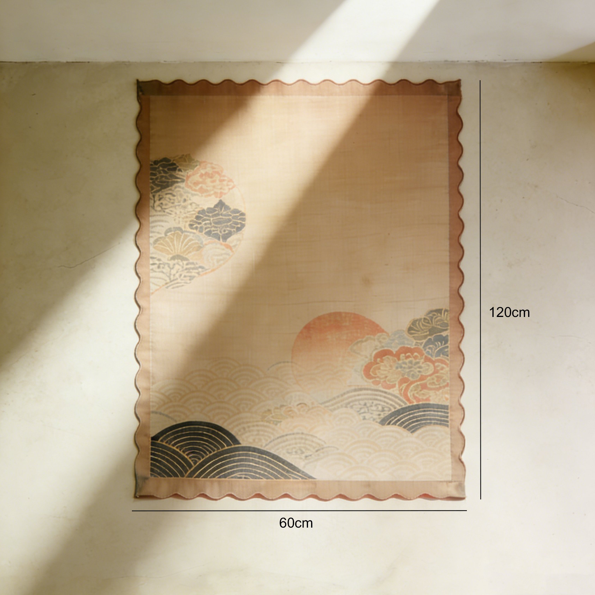 リビングルームに飾った壁布セット