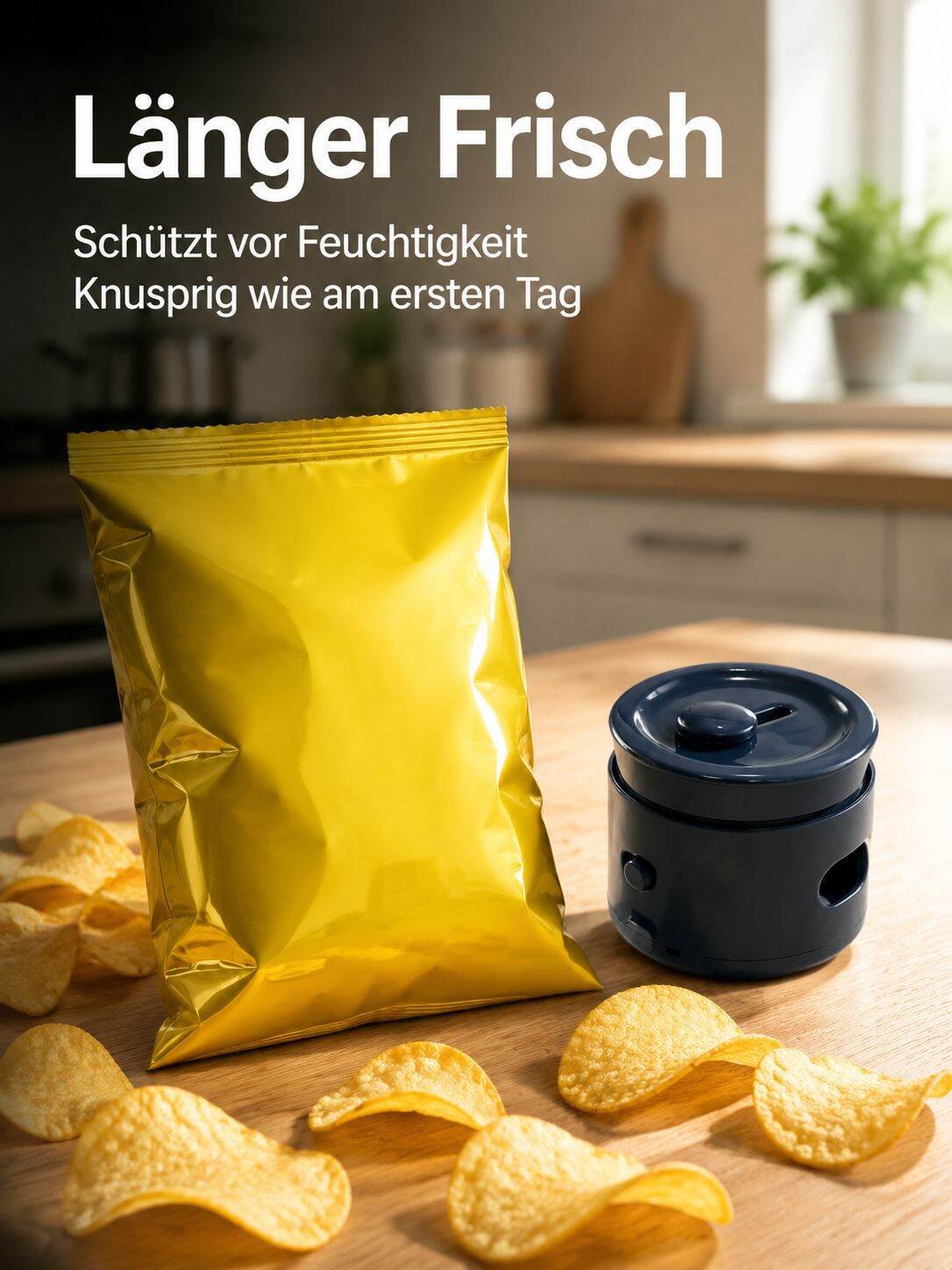 Hand hält kompakte Mini-Versiegelungsmaschine zum Versiegeln von Beuteln