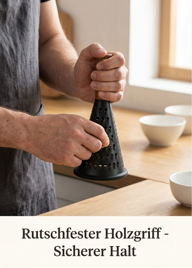 Praktische Reibe mit rutschfestem Griff