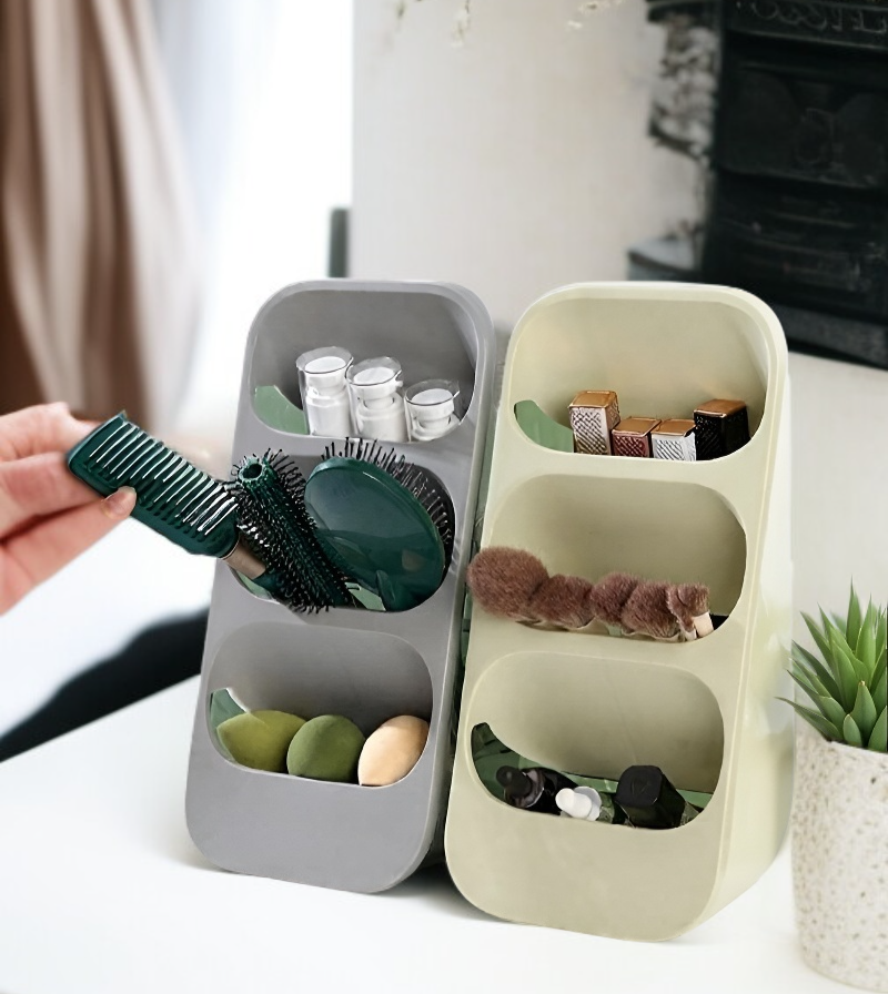 Durable plastic storage box with handles