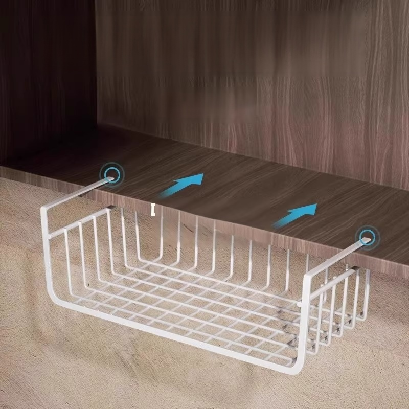 No-Drill Hanging Kitchen Basket Rack