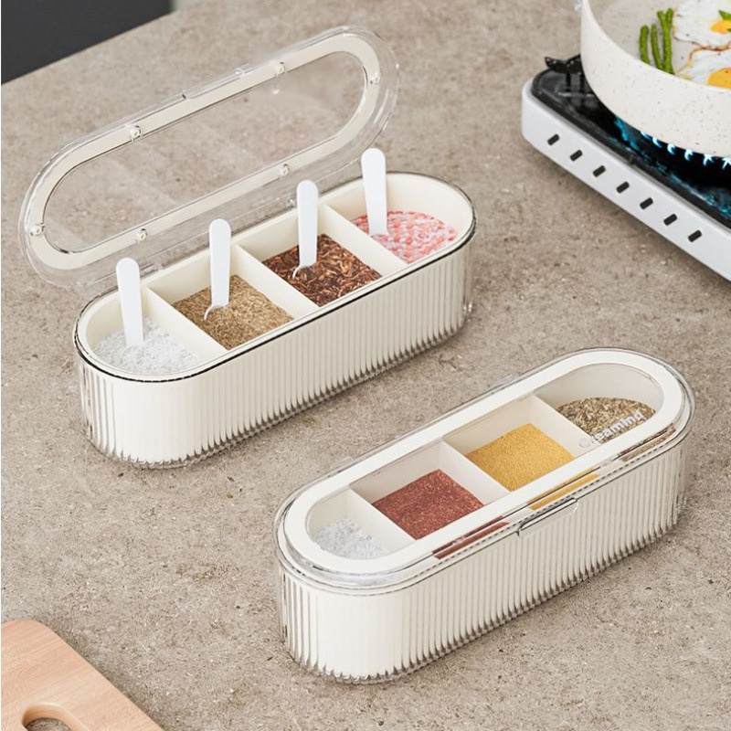 分格スプーン付き調味料収納ボックス