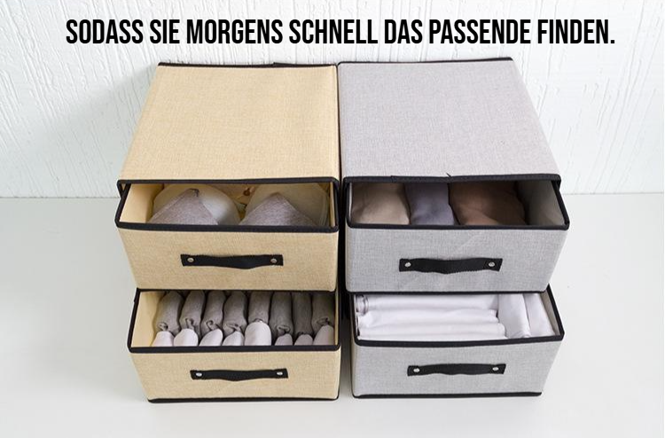 Waschbare Schubladenbox für Socken und Unterwäsche