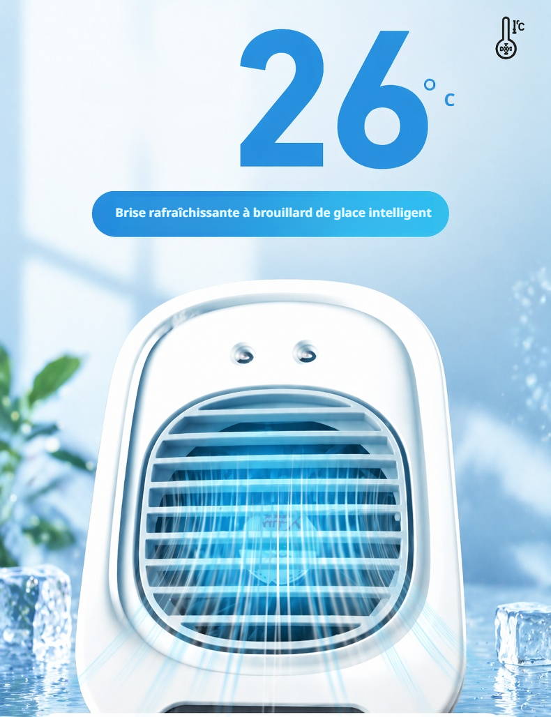 Refroidisseur d'air portable compact pour dortoir