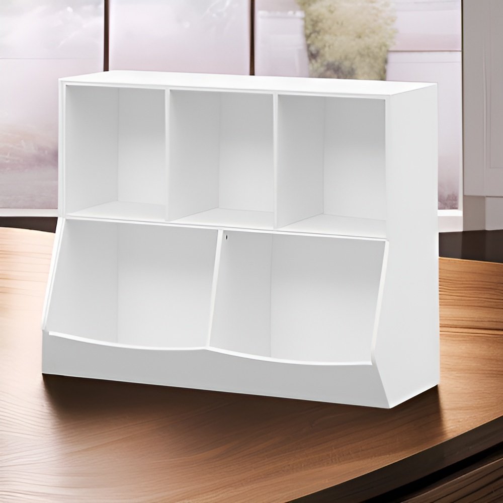 서랍이 있는 칸막이형 세로형 수납장