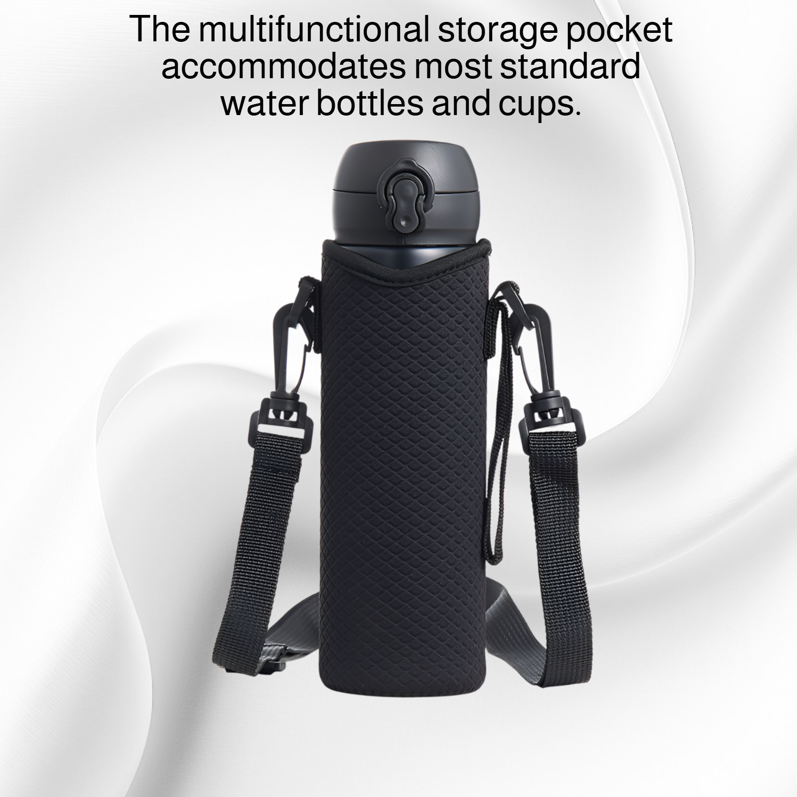 Portable Neoprene Thermos Carrier, Crossbody Water Bottle Holder, Versatile Cup Pouch
