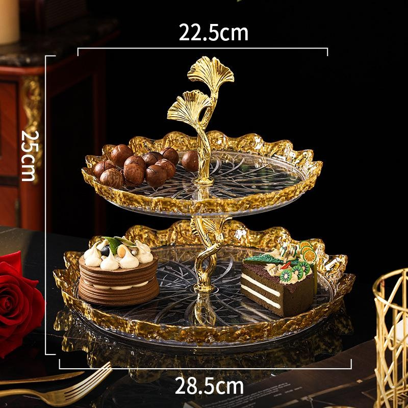 Luxury Gold-painted Dessert Plate for Afternoon Tea