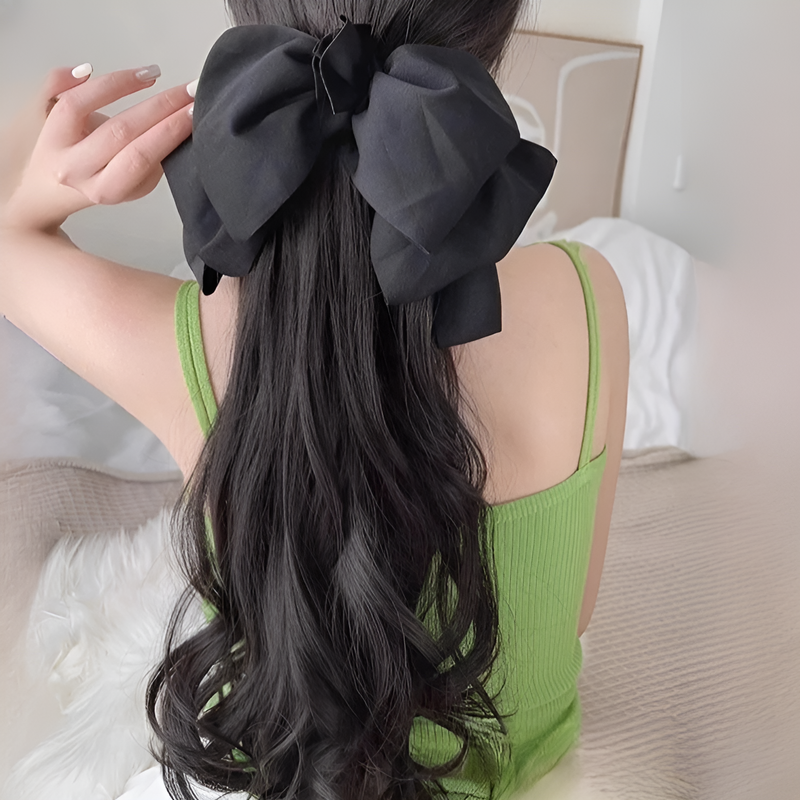 วิกผมหญิงลอนยาว ริบบิ้นผมจริง ที่คาดผม ถักเปีย