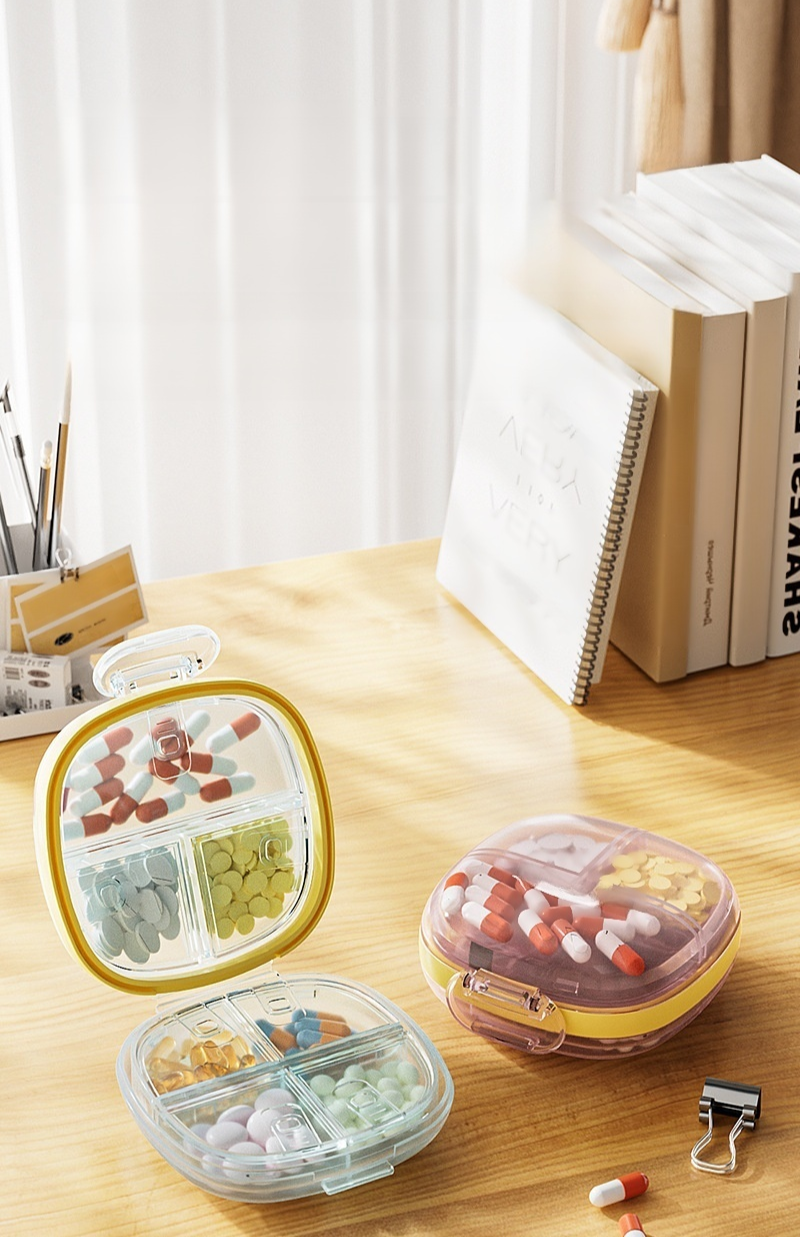 Caja sellada para pastillas semanal fácil de transportar