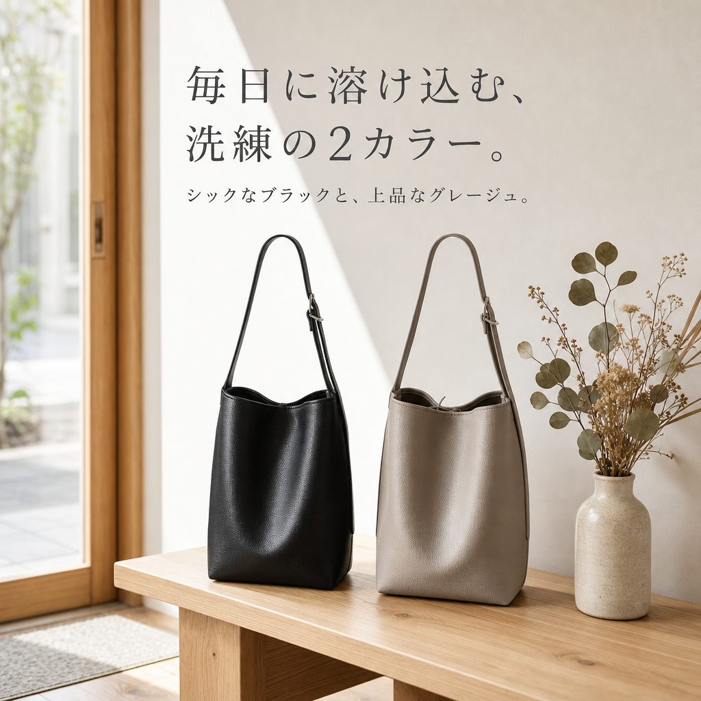 個性的ゆったり風レディーストートバッグ