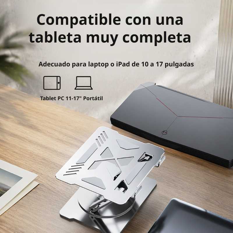 Soporte giratorio de 360 grados para portátil, elevador de computadora
