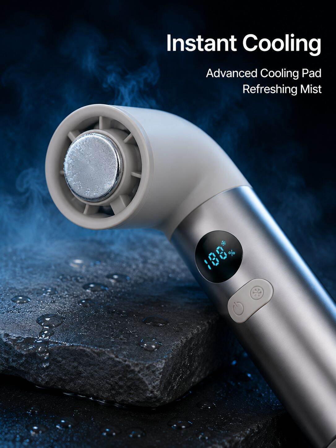 Portable Superconductor Cooling Handheld Fan USB Digital Display Ultra-fast Outdoor Fan