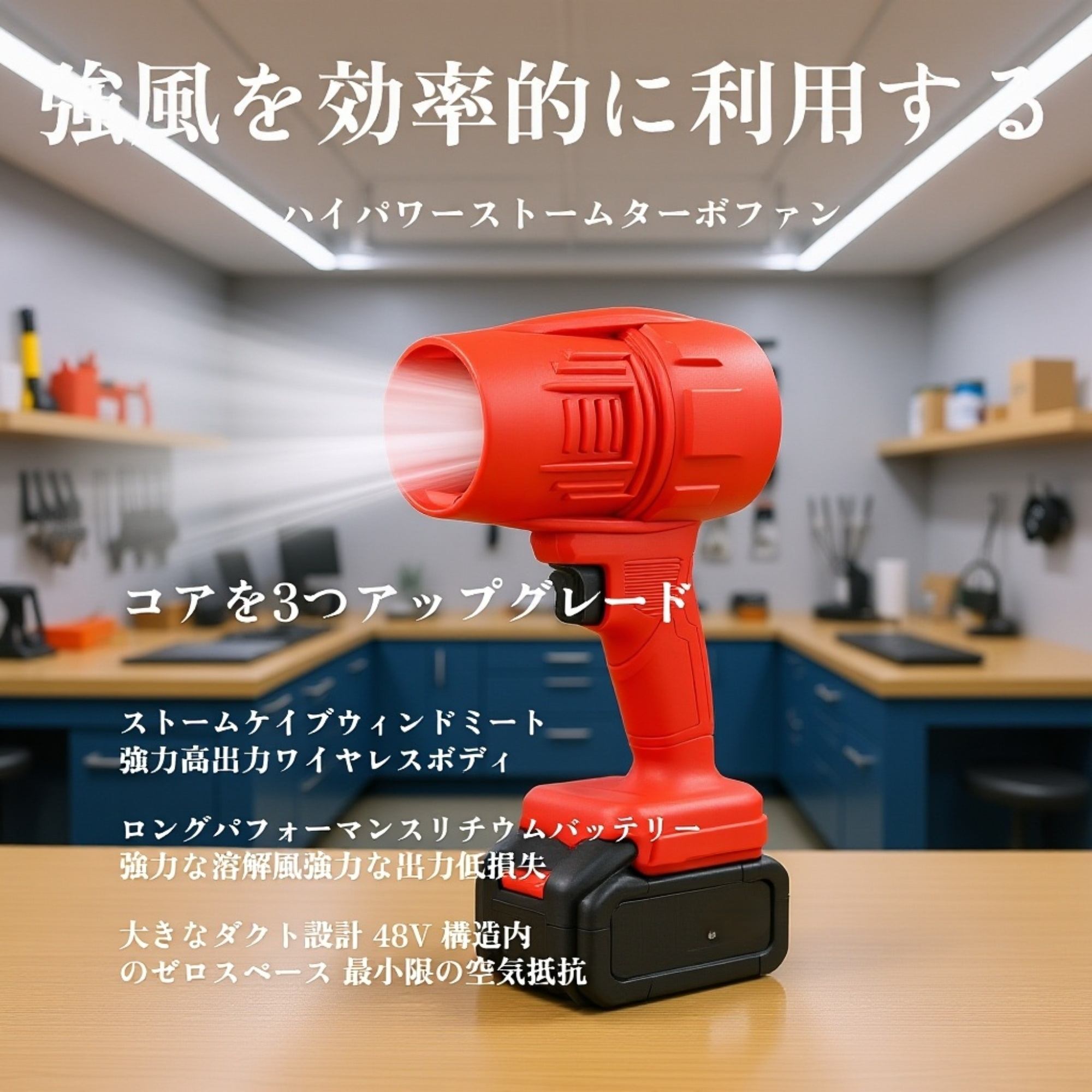 ストームマシン高風力リチウム電池葉吹き高出力ワイヤレス激しいターボファン除雪機