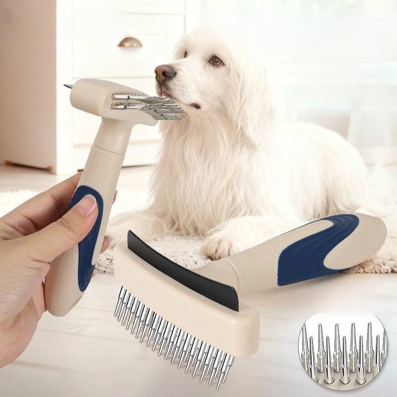Pet Comb Dog Cat Thinning Hair Remover Dematting Rake Beauty Tool
