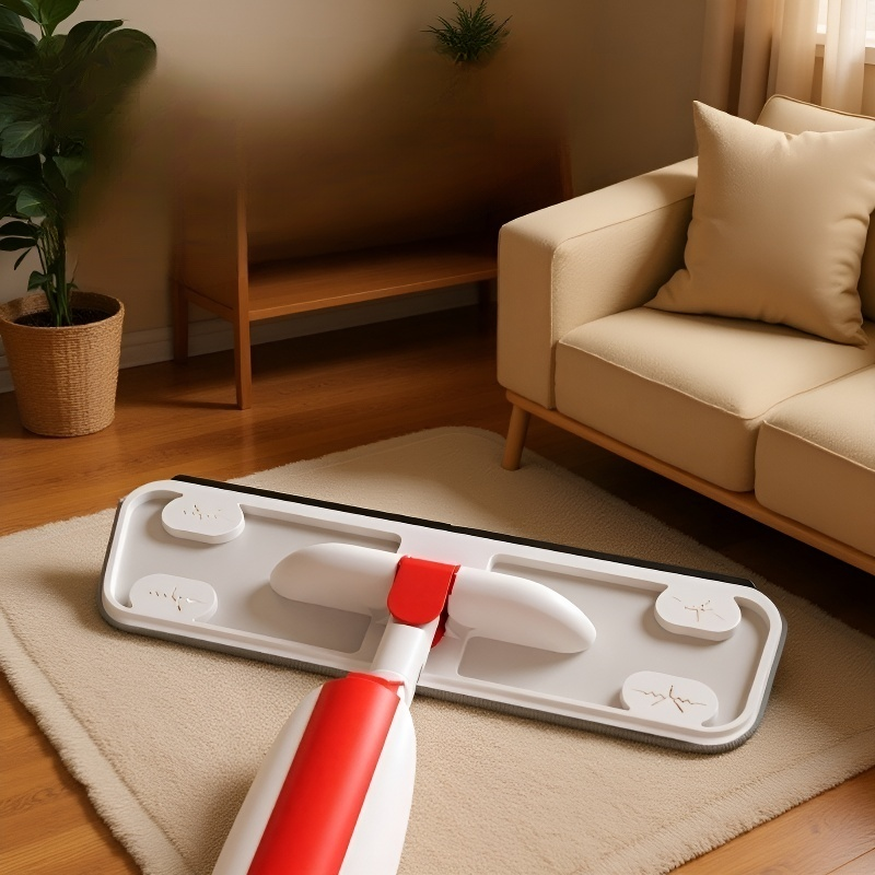Mopa perezosa con spray, giratoria para hogar, panel grande, absorbe agua