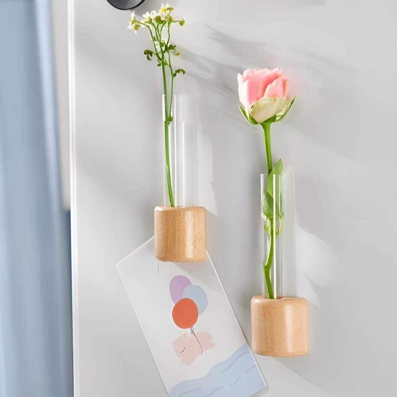 Magnetic test tube vase ornament