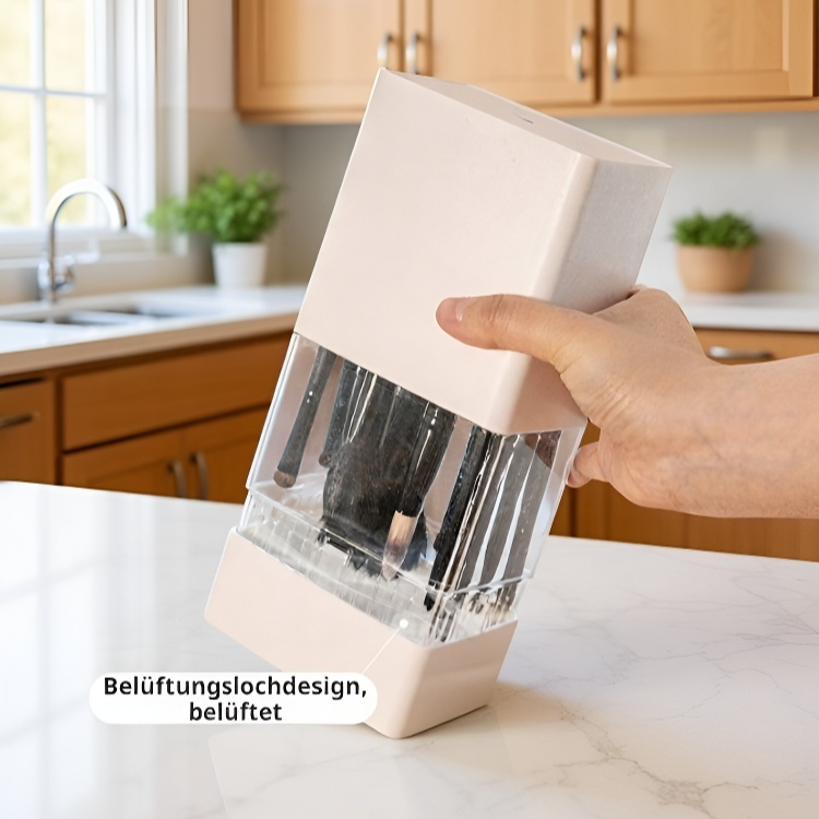 Elegante transparente Aufbewahrungsbox für Pinsel