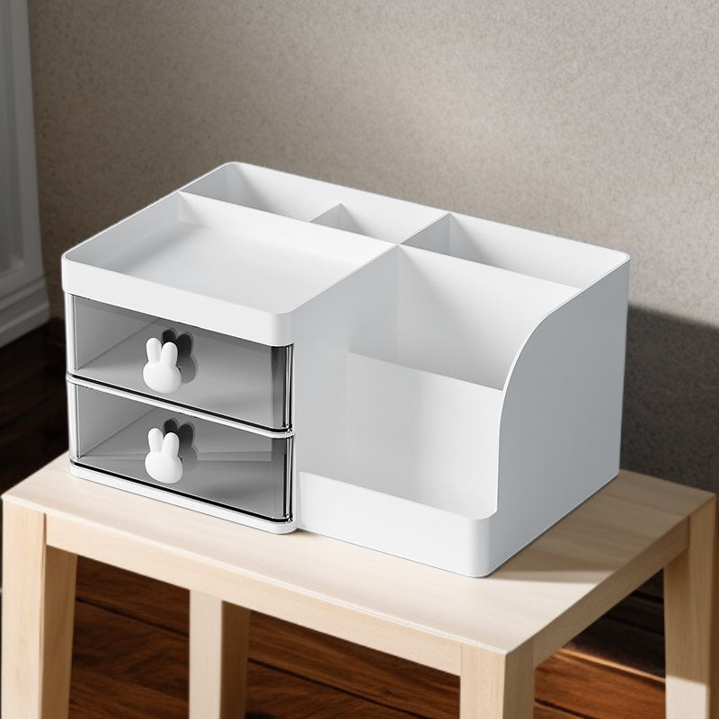 카툰 다중 칸 데스크탑 수납함