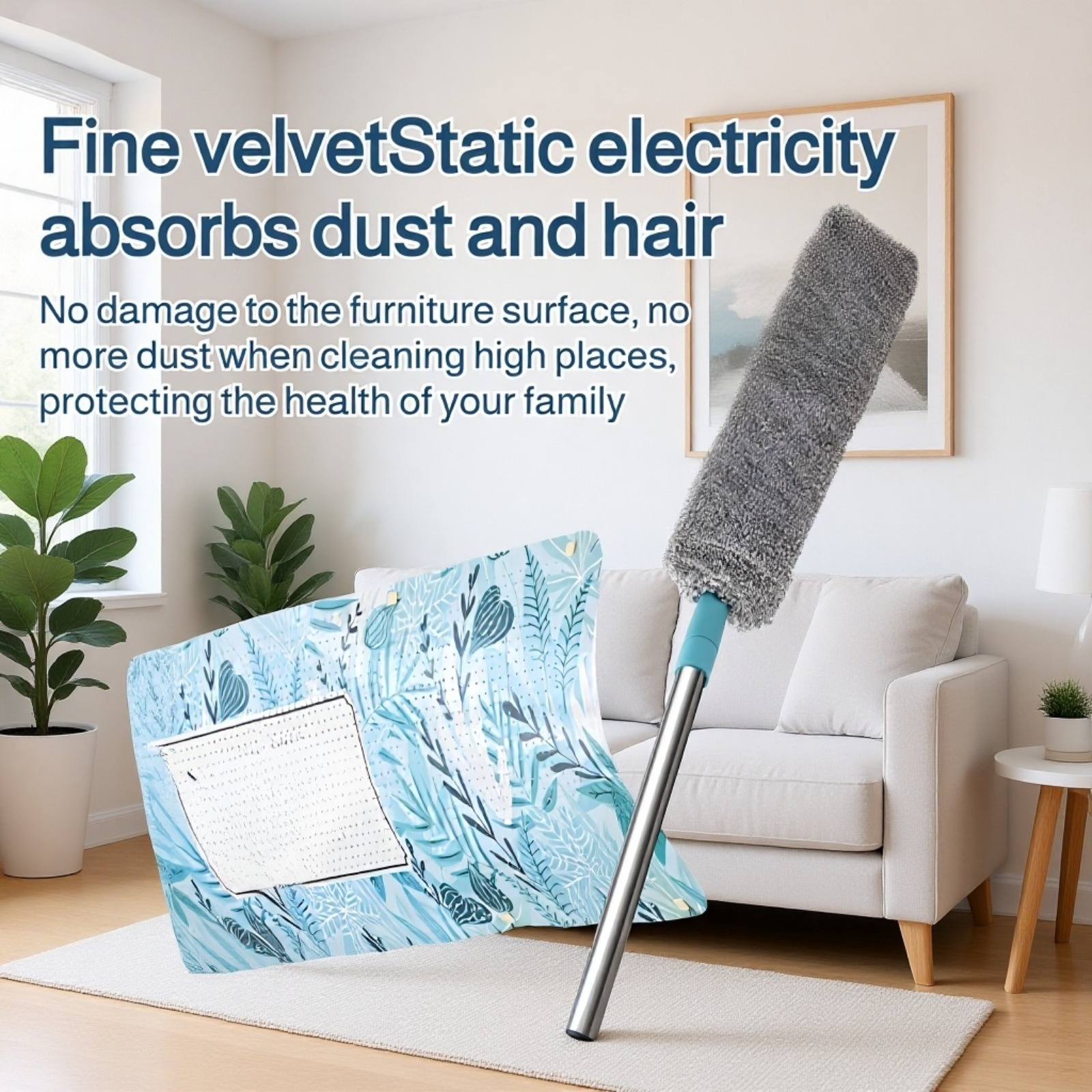 Dust removal tool for hard-to-reach areas