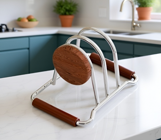 رف مطبخ مقاوم للصدأ لتخزين ألواح التقطيع