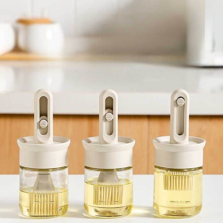 Kitchen glass oil pot can be extended and retracted