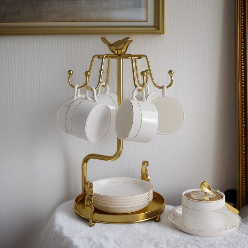 유럽풍 거실 철제 머그컵 진열대