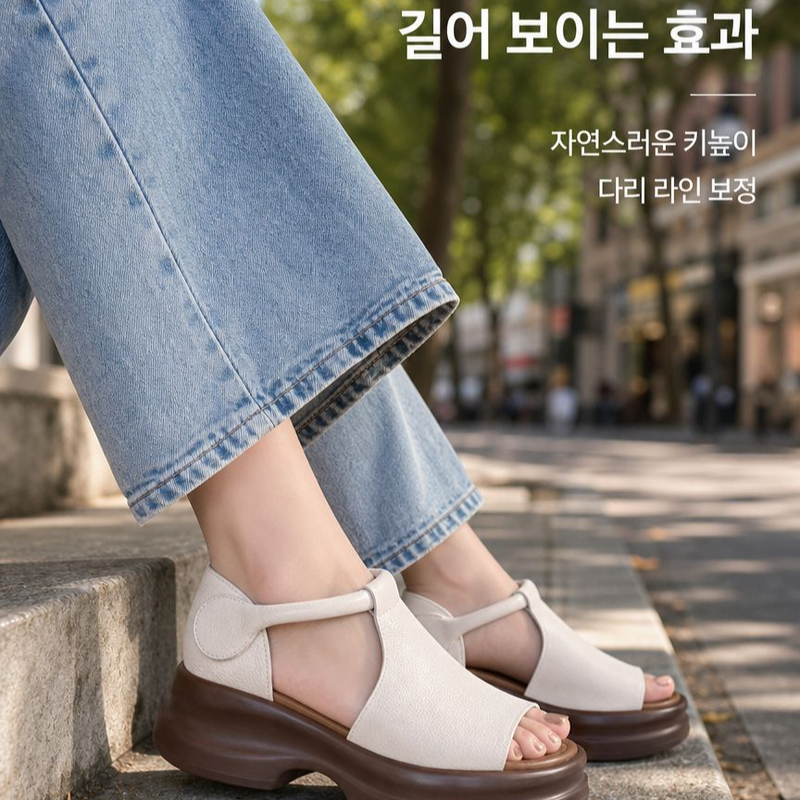 【공장직송!!】플랫폼 웨지 오픈 토 샌들！！