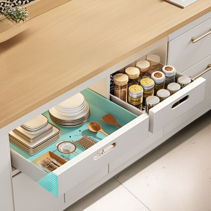 ชั้นวางตู้ลิ้นชักสำหรับจัดเก็บในครัว