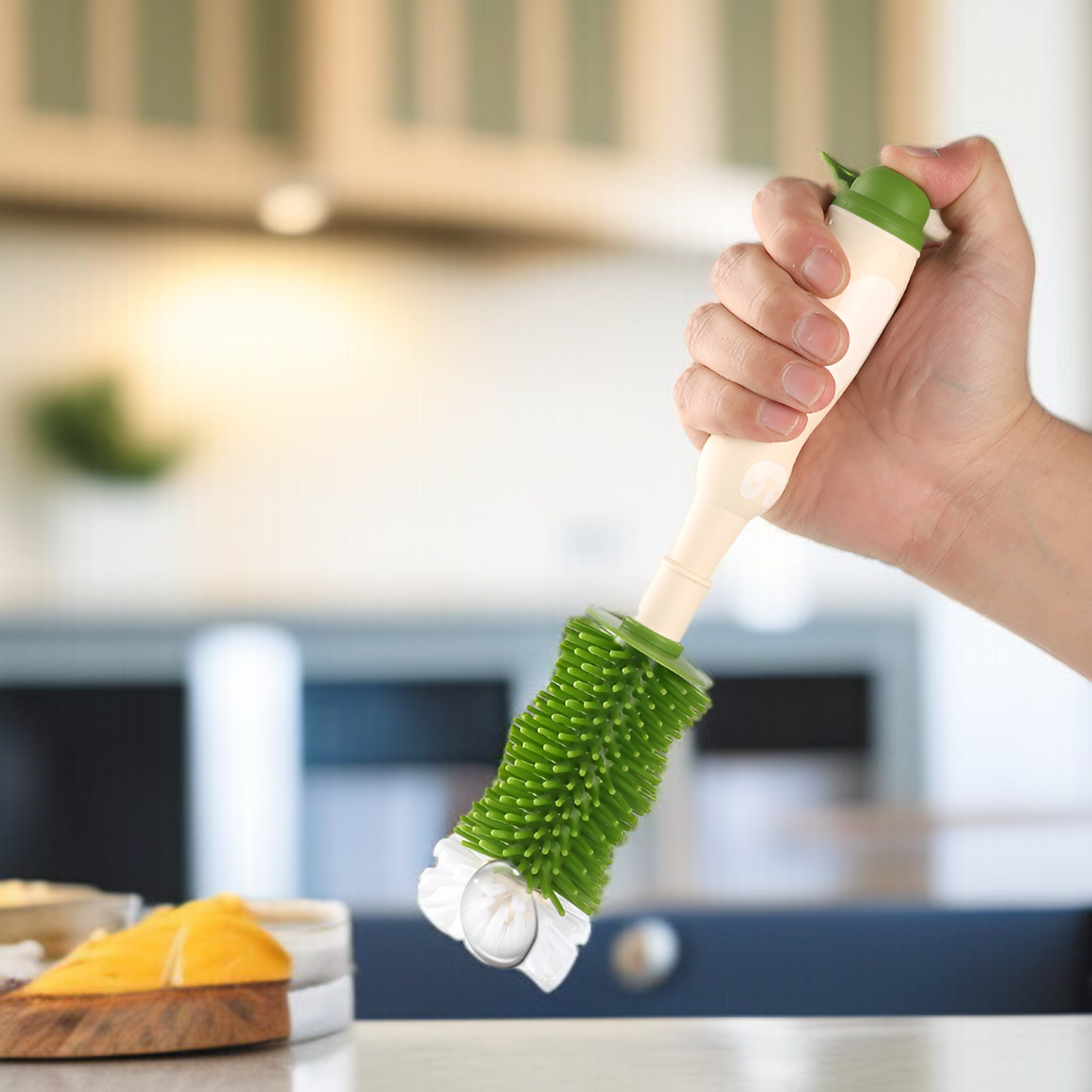 Cepillo de nailon resistente para limpieza de botellas