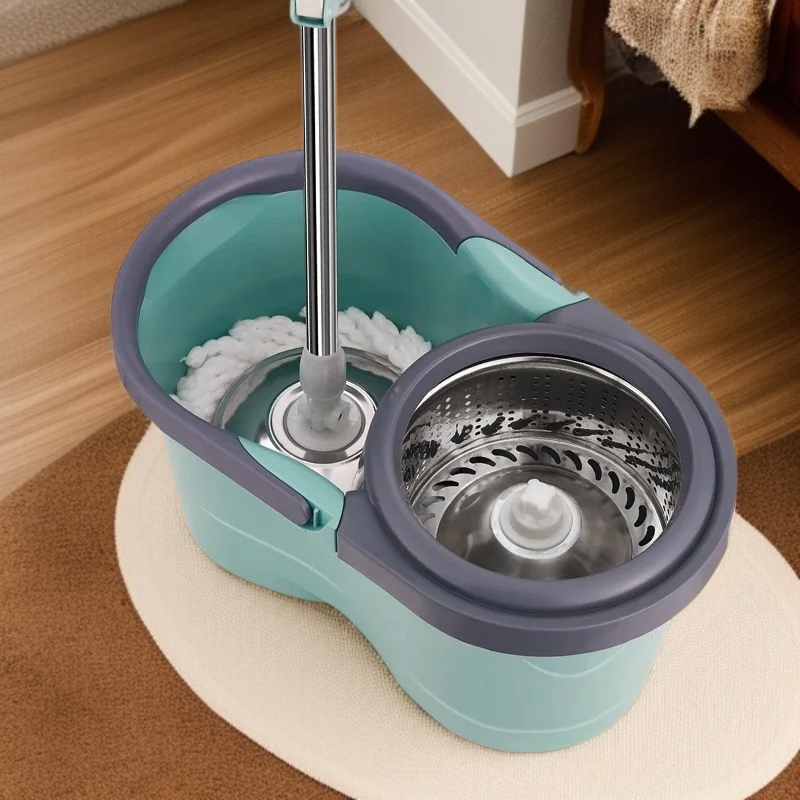 가정용 원터치 전자동 회전 밀대 손세탁 밀대통 게으름뱅이 밀대통 탈수 세트