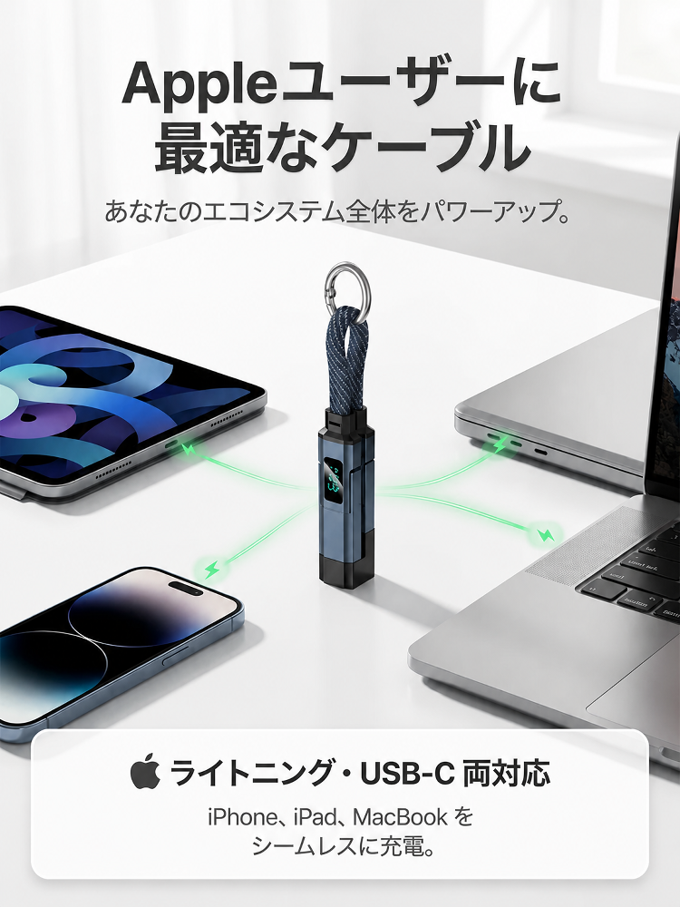 65Wキーリングデータケーブル
