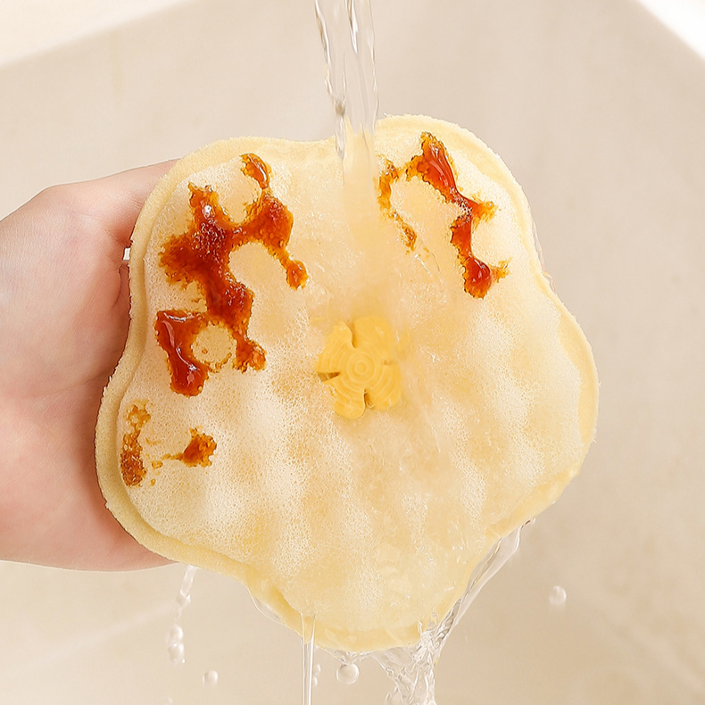 Double-sided Suction Cup Non-stick Dish Sponge