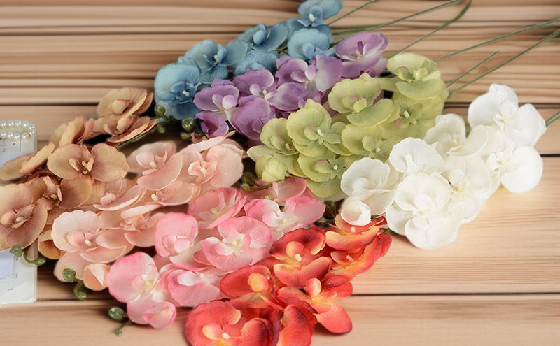 単枝8頭のコチョウラン ダミーフラワーの全体画像