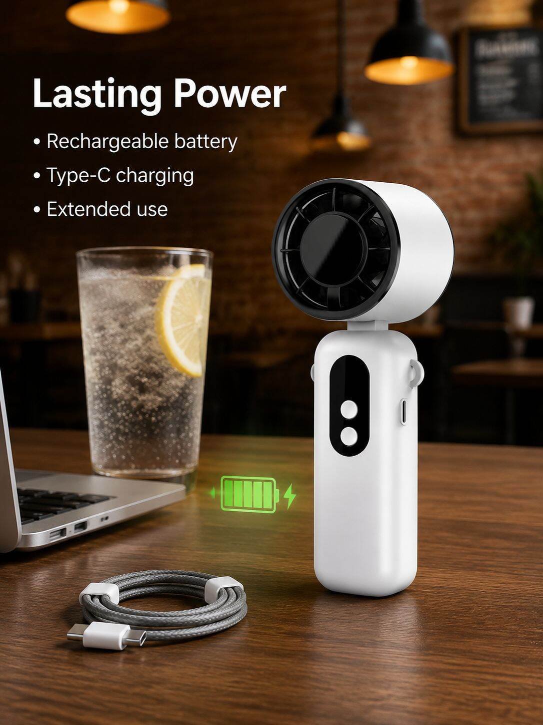 High-speed Cooling Fan, Mini Handheld Fan, Outdoor Portable Neck Fan