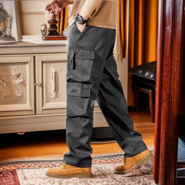 내구성 좋은 멀티 포켓 카고 팬츠 소재