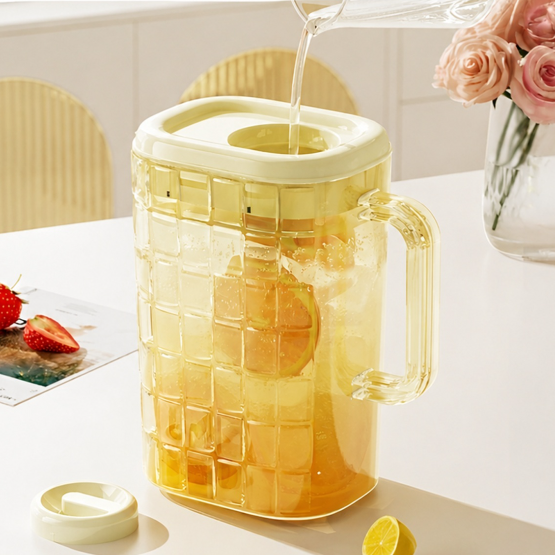 夏のキャンプ用保冷ボトル