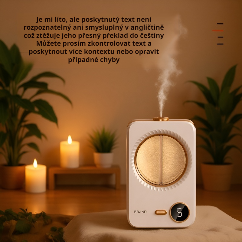  Digitální aromatizér do místnosti s funkcí zvlhčování a dlouhotrvající vůní