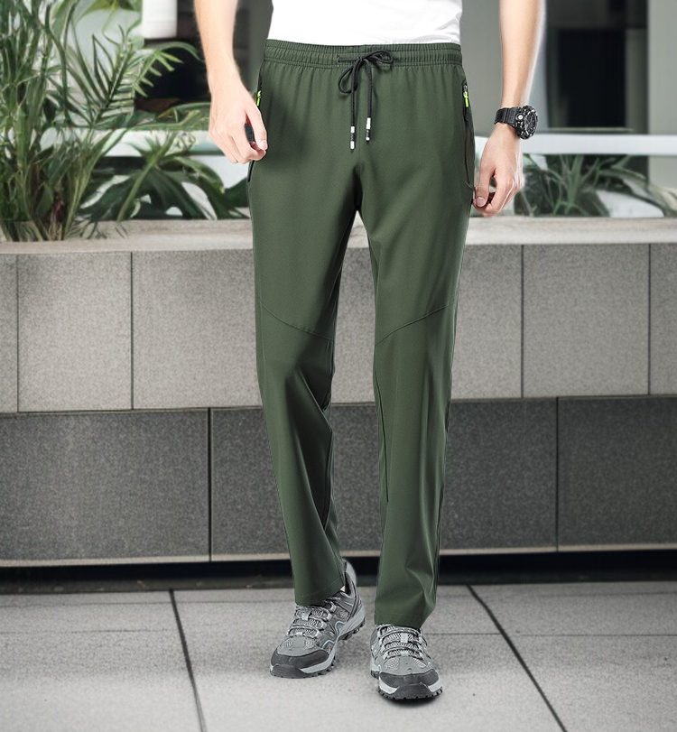 夏の速乾パンツ 通気性の良い軽量パンツ 四方に伸縮性のあるゴムウエスト アウトドア防水バギーパンツ