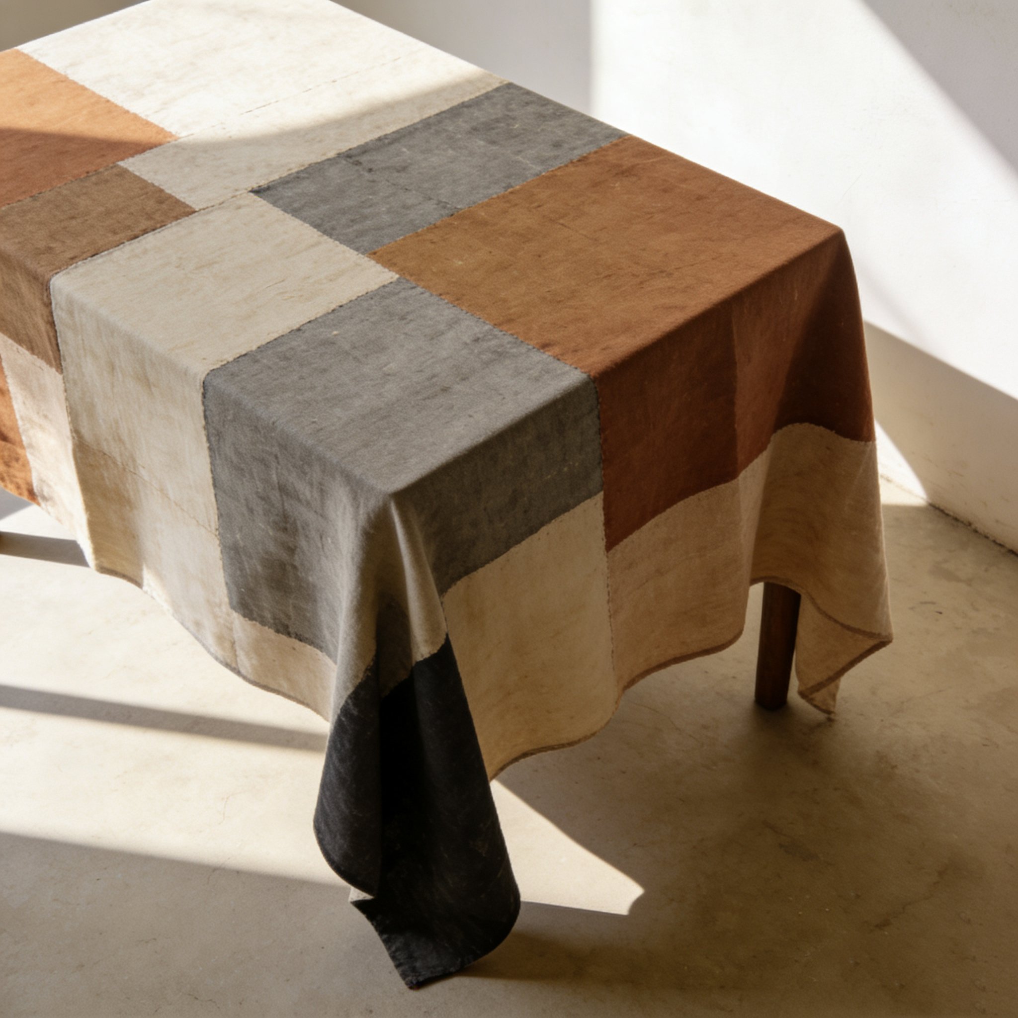 세련된 체크무늬 테이블보 인테리어