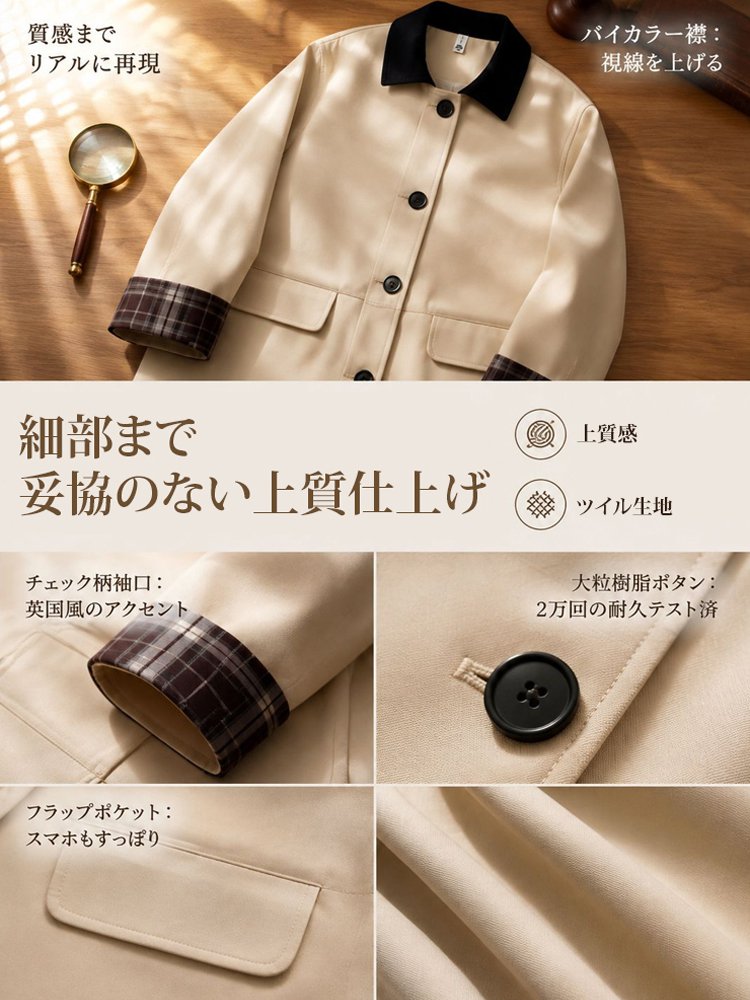 Monolly 大人の品格を纏うトレンチ | 妥協なき上質仕立て