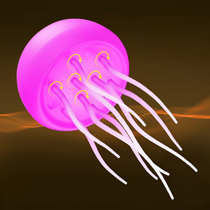 Lámpara de medusa con control de sonido y colores degradados