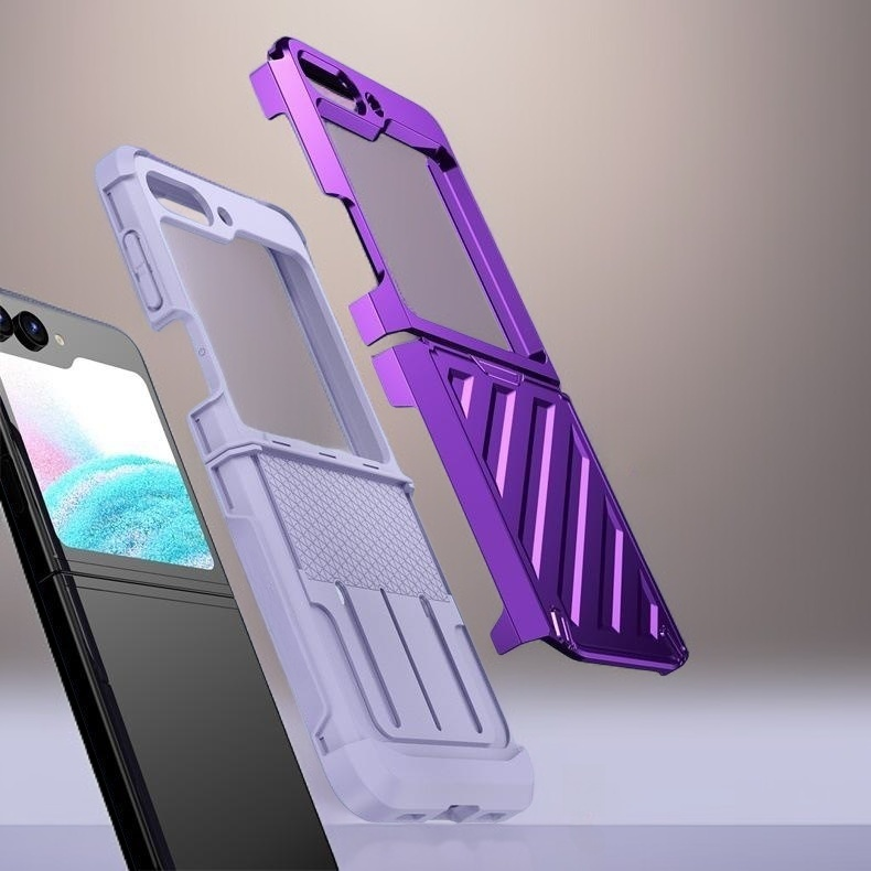 폴딩백 케이스 넘어짐 방지 전기도금 갑옷 케이스 다양한 폰 적용