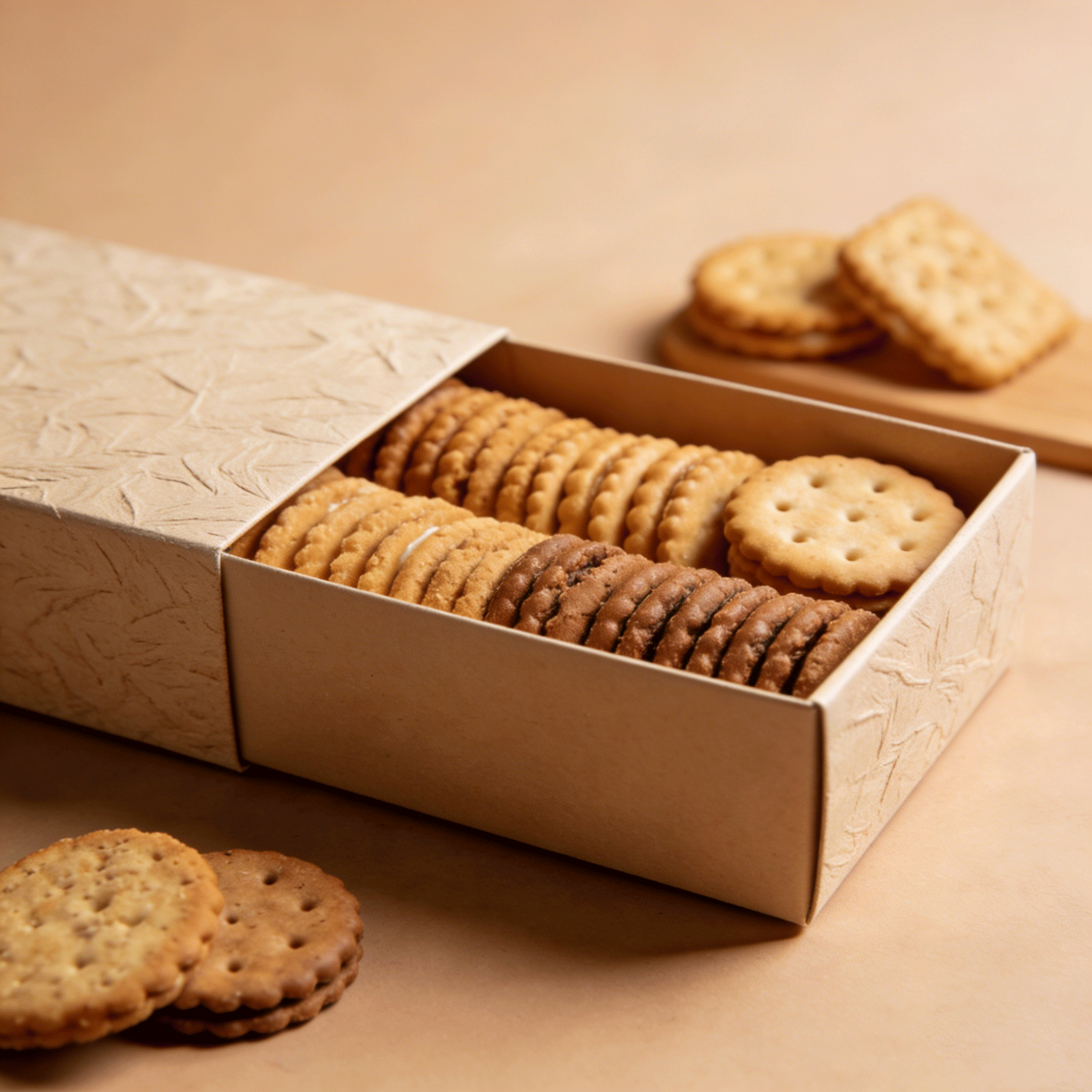 Crunchy Delight Biscuit Gift Box with five assorted packs