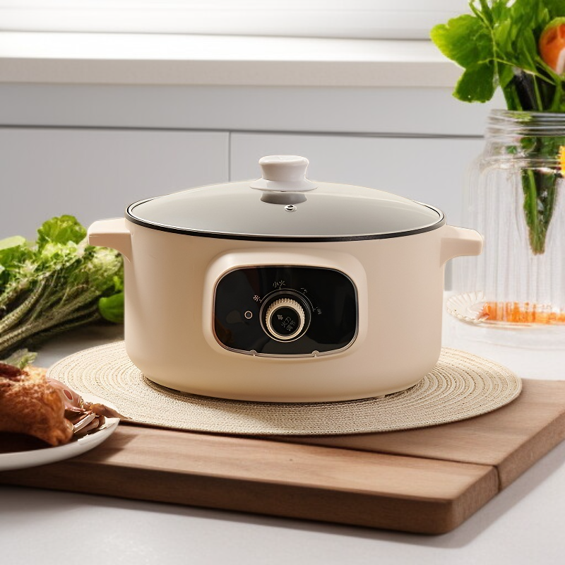Integrated Electric Cooking Pot, Mini Electric Hot Pot, Suitable for Home and Students