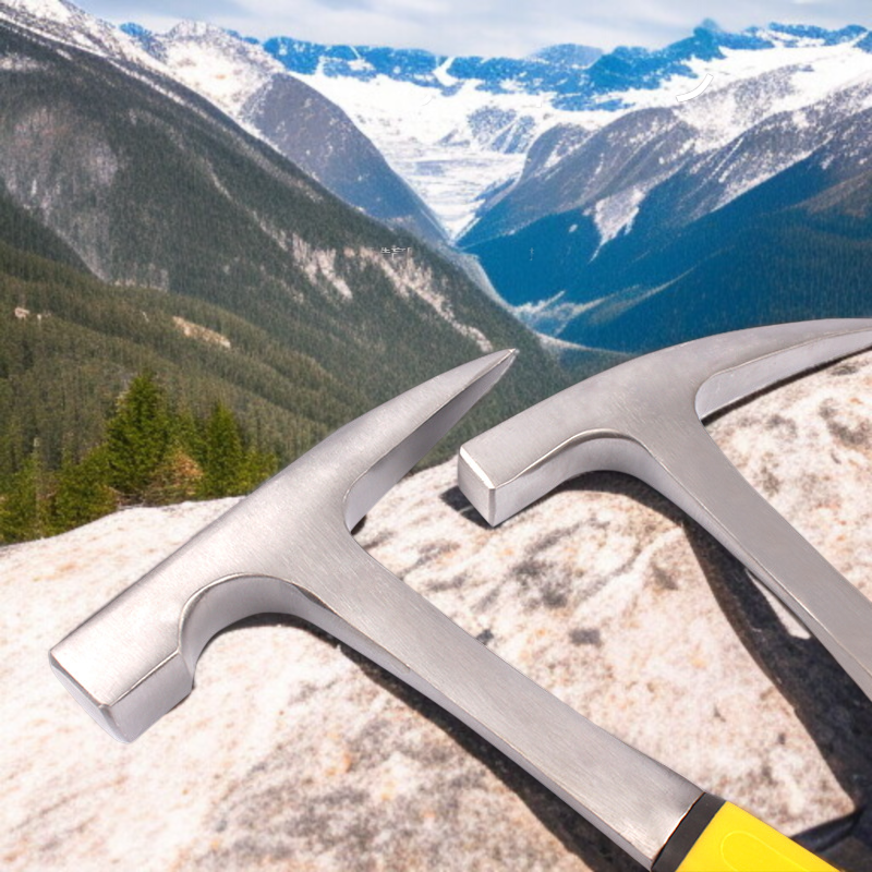 地質ハンマー、プロの地質探査ツール、尖った平頭メイソンハンマー、マイニングハンマー、多機能ハンマー