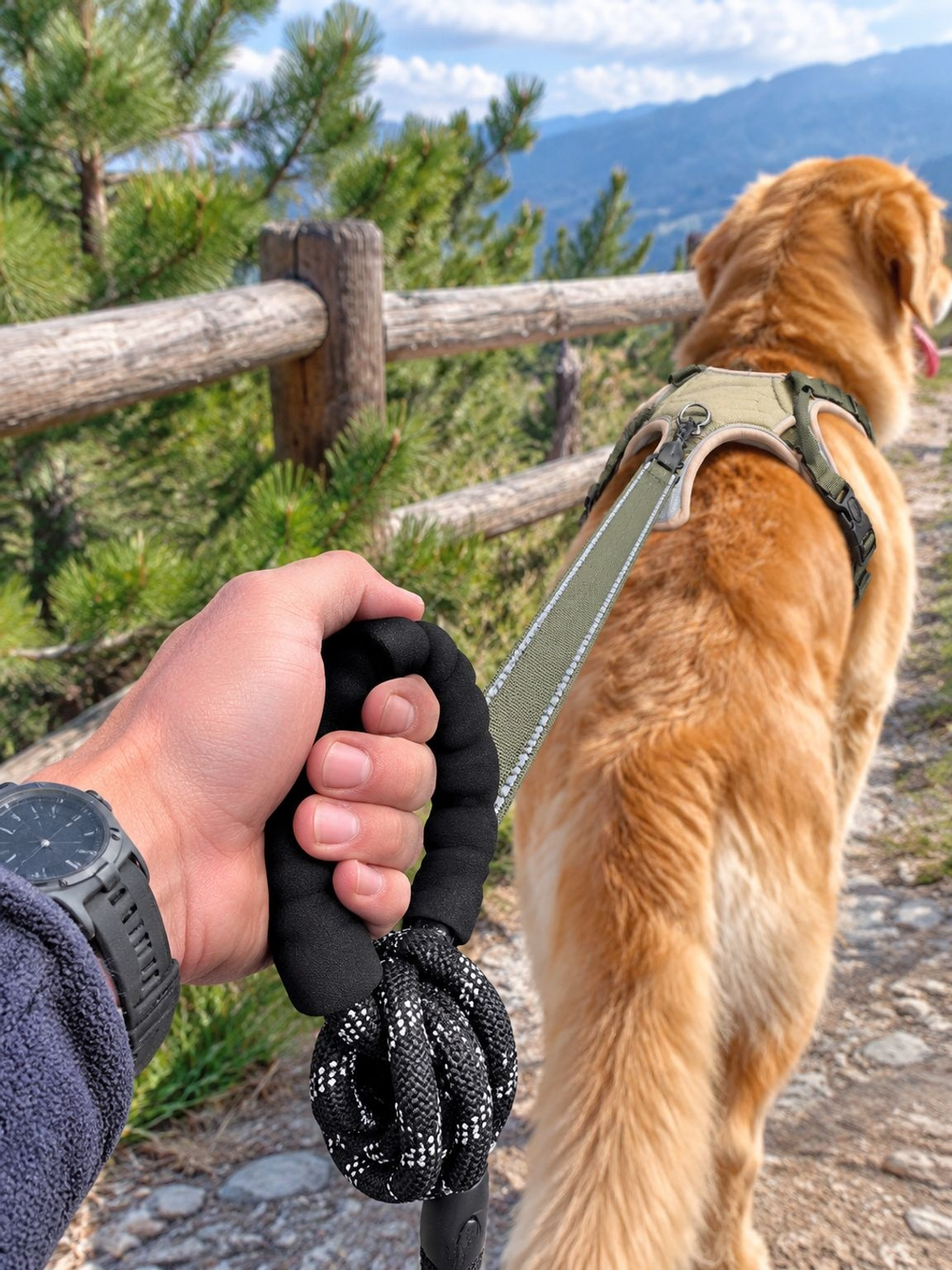 Reflexionsleine für große Hunde, robuste und reißfeste Hundeleine für Outdoor-Spaziergänge
