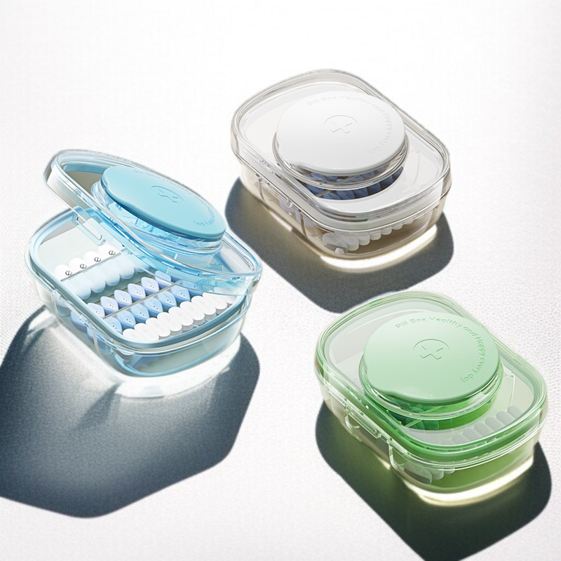 휴대용약통 다용도분약기 밀폐방습 휴대용가위약통 1분 2커터