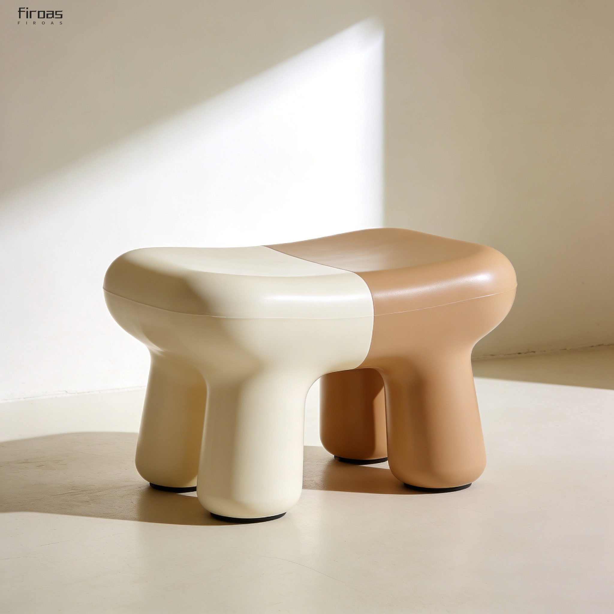 ม้านั่งเปลี่ยนรองเท้าสไตล์มินิมอล ชุด 2 ชิ้น