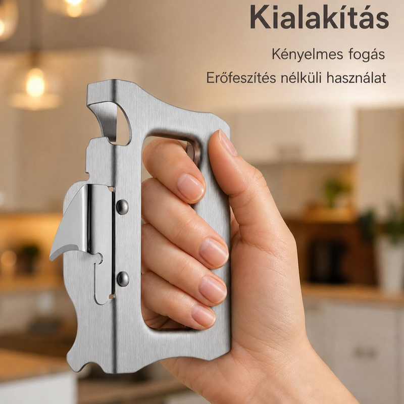 Sokoldalú rozsdamentes acél kupaknyitó különféle tejüvegekhez
