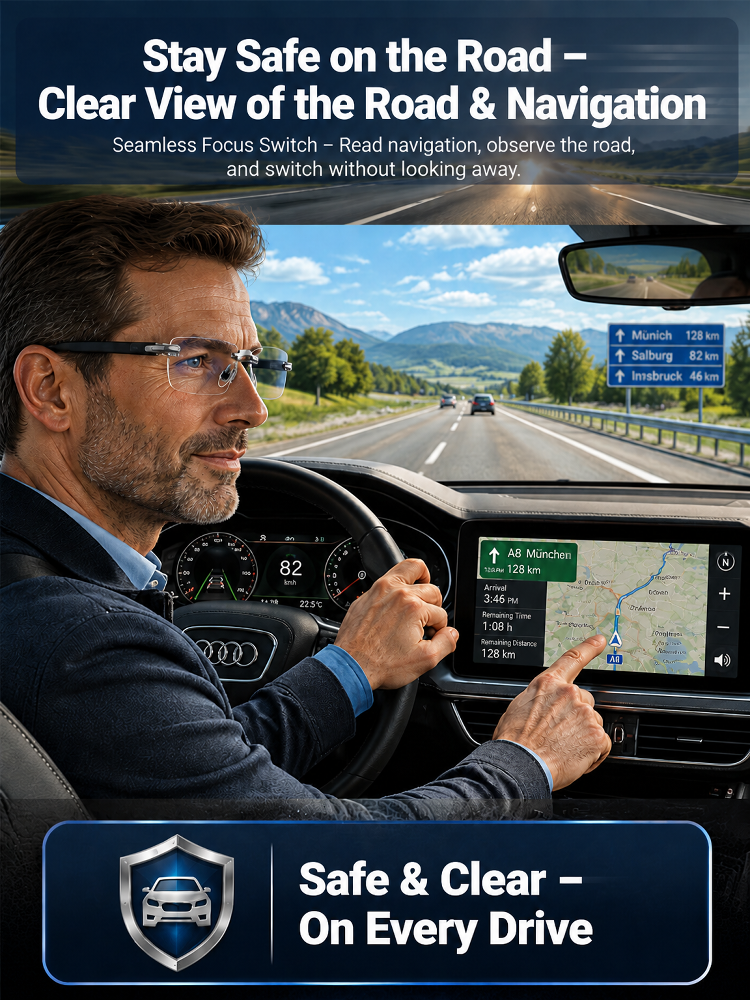 Ultra-light Diamond-Cut Rimless Reading Glasses